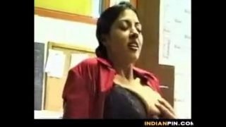 Desi secretary blowing and screwing